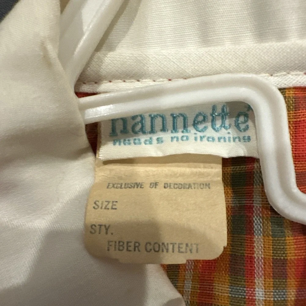 Vintage Mid-Century‎ Nanette Baby Western Cowboy Plaid Outfit Set 6mth
